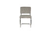 Miniature Chaise de salle à manger en tissu côtelé gris clair Ridge Rib 2