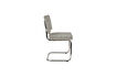 Miniature Chaise de salle à manger en tissu côtelé gris clair Ridge Rib 3