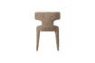 Miniature Chaise de salle à manger en tissu sable Permit 6