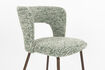 Miniature Chaise de salle à manger en tissu vert Chelsea 7