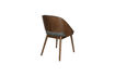 Miniature Chaise de salle à manger en tissu vert Velore 4