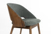 Miniature Chaise de salle à manger en tissu vert Velore 7