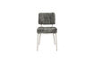Miniature Chaise de salle à manger en velours gris Franck 2