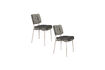 Miniature Chaise de salle à manger en velours gris Franck 6