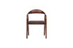 Miniature Chaise de salle à manger Hêtre et Velours Marron Bran 3