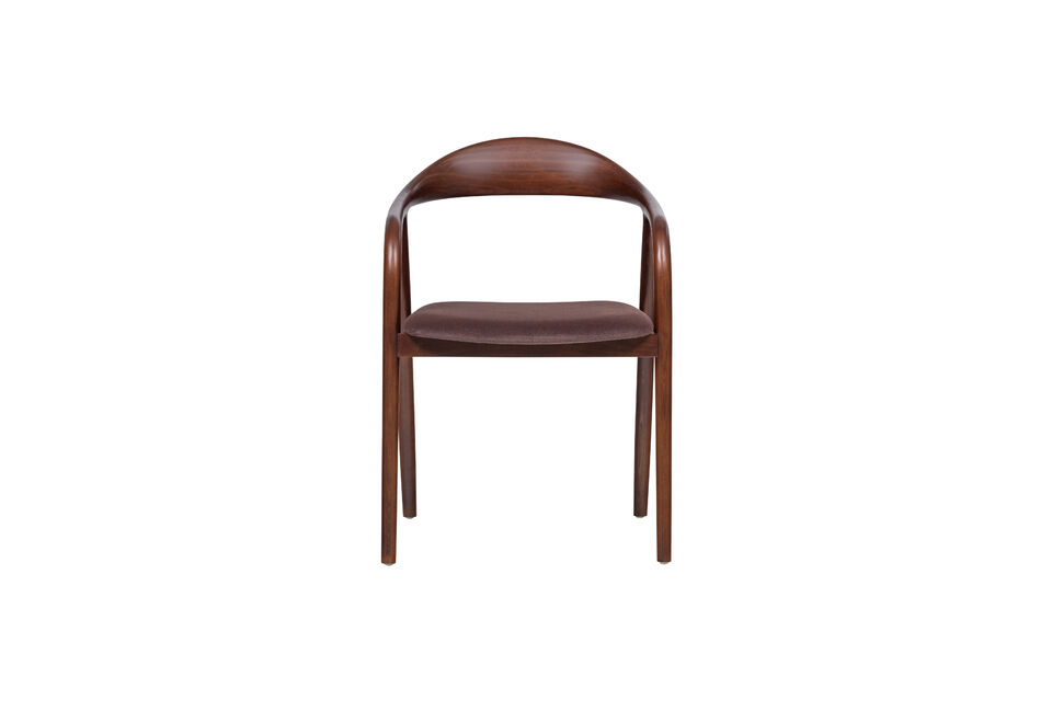 Design aérien Revêtement en velours luxueux Couleur de bois chaude et profonde Format compact La