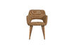 Miniature Chaise de salle à manger ocre et bois naturel MURAT 4