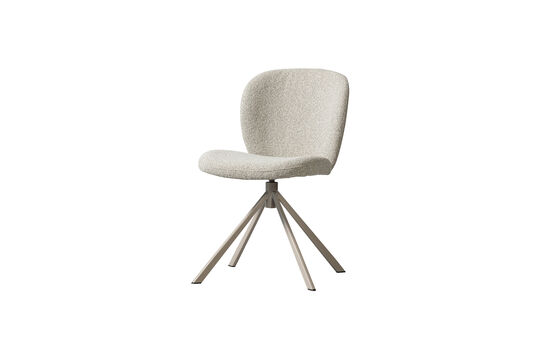 Voir la fiche produit chaise de salle à manger pivotante bouclé naturel Femke Chaise de salle à manger pivotante bouclé naturel Femke