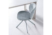 Miniature Chaise de salle à manger pivotante chenille bleue Femke 2
