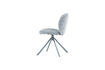 Miniature Chaise de salle à manger pivotante chenille bleue Femke 5