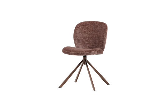 Chaise de salle à manger pivotante chenille marron Femke Détouré
