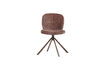 Miniature Chaise de salle à manger pivotante chenille marron Femke 4