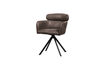 Miniature Chaise de salle à manger pivotante simili cuir noir/gris Fenne 1