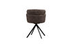 Miniature Chaise de salle à manger pivotante simili cuir noir/gris Fenne 7