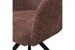 Miniature Chaise de salle à manger pivotante tissu tissé Marron châtain Fenne 8