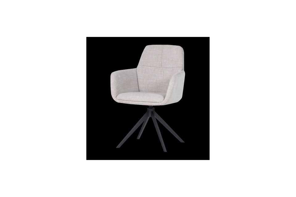 Chaise de salle à manger tissu mélangé naturel Grant Woood