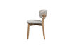 Miniature Chaise de salle à manger tissu naturel et bois UDAR 6