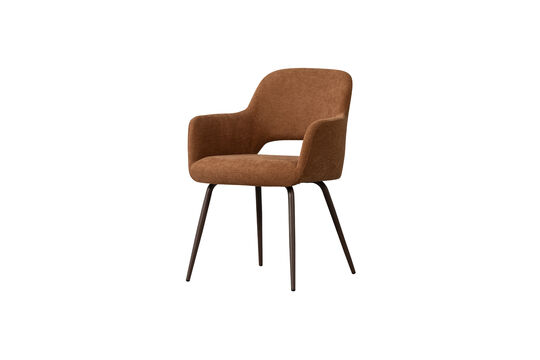 Chaise de salle à manger tissu tissé marron Jenny