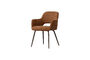 Miniature Chaise de salle à manger tissu tissé marron Jenny Détouré