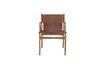 Miniature Chaise de salon en cuir marron Ollie 1