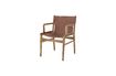 Miniature Chaise de salon en cuir marron Ollie 8