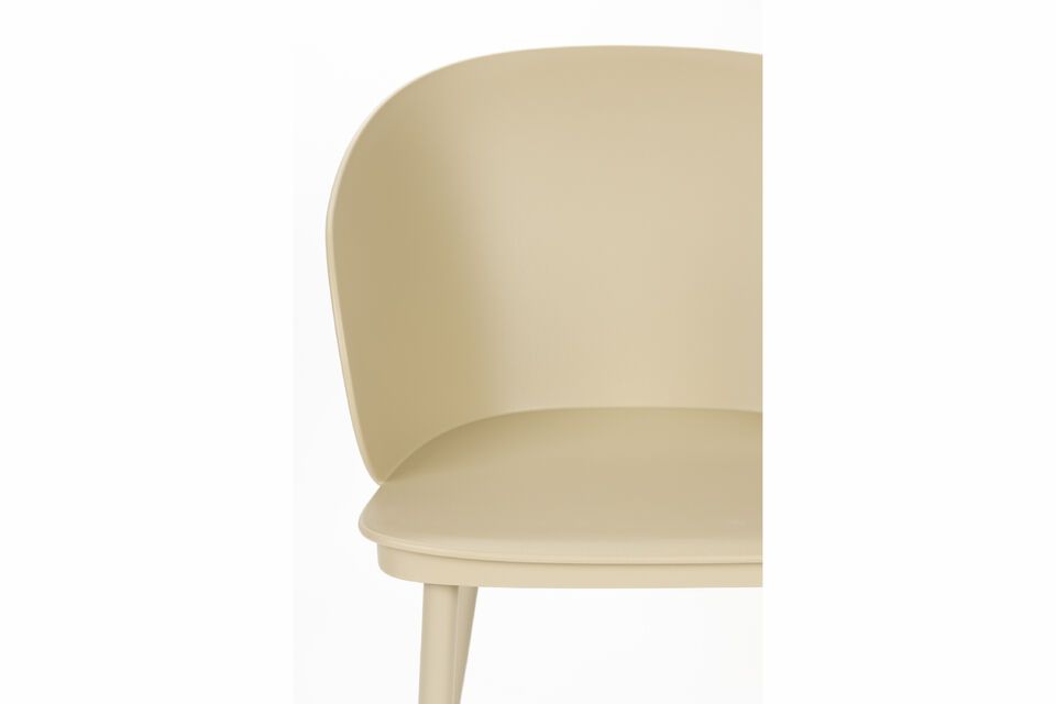Chaise en acier blanc Gigi - 8