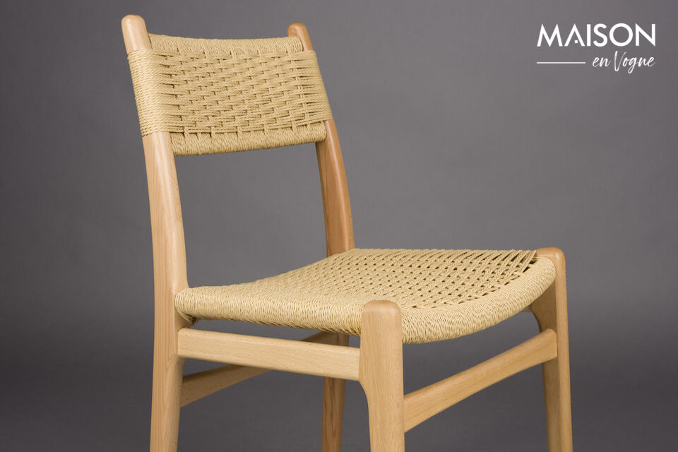 Chaise en bois beige Cecile - 10