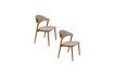Miniature Chaise en bois de hêtre massif beige Babington 11