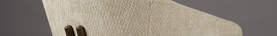 Mise en avant matière Chaise en contreplaqué d'eucalyptus beige Naida
