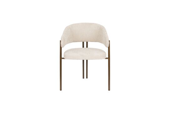 Chaise en contreplaqué d'eucalyptus beige Naida Détouré
