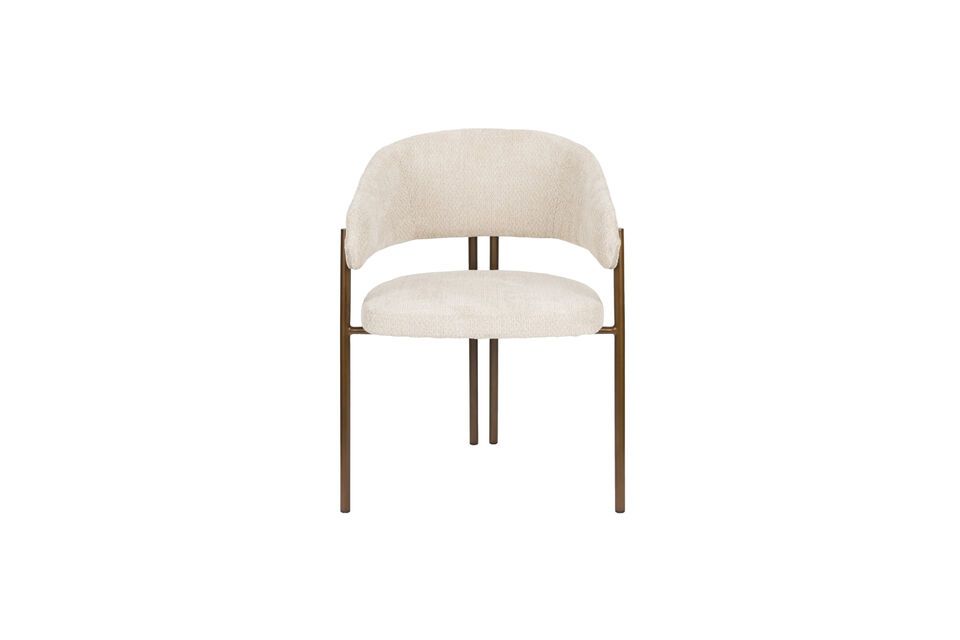 Chaise en contreplaqué d'eucalyptus beige Naida DutchBone