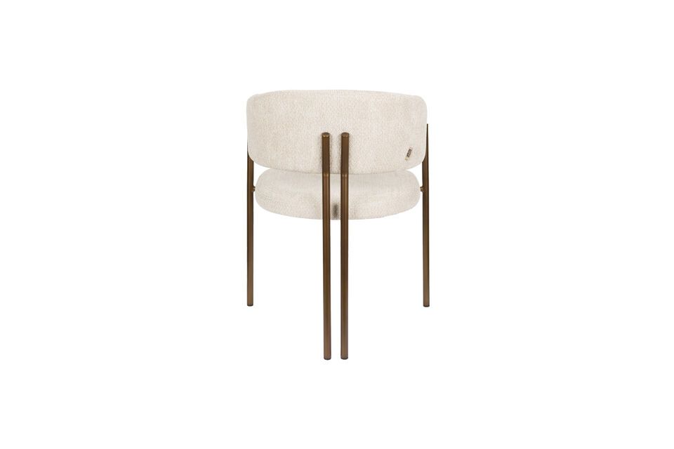 Chaise en contreplaqué d'eucalyptus beige Naida - 9