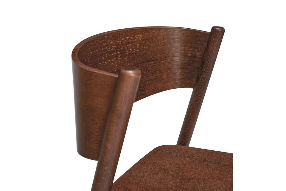 Chaise en hêtre marron Oblique - 6