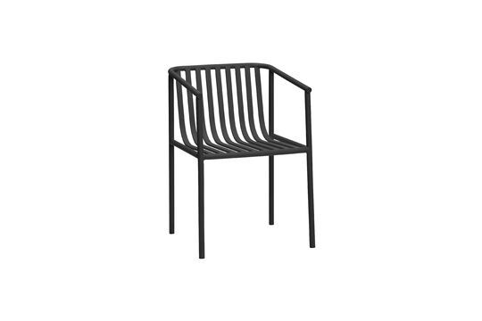 Chaise en métal inoxydable noir Villa Détouré