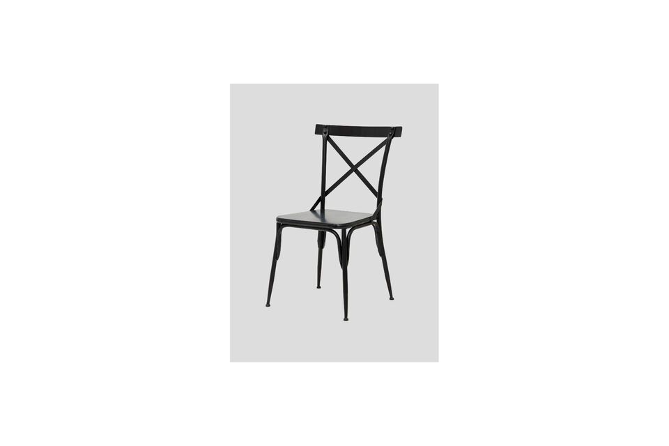 Chaise en métal noir Alto Chehoma