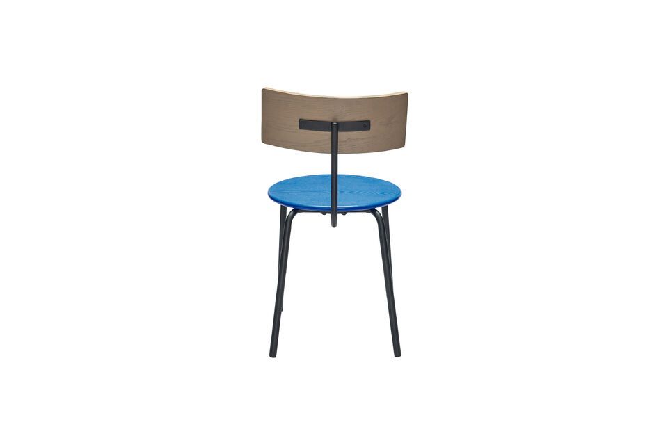 Chaise en placage de frêne bleu Koi - 4