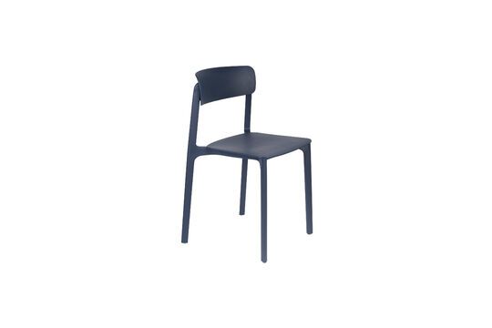 Chaise en plastique bleu Clive