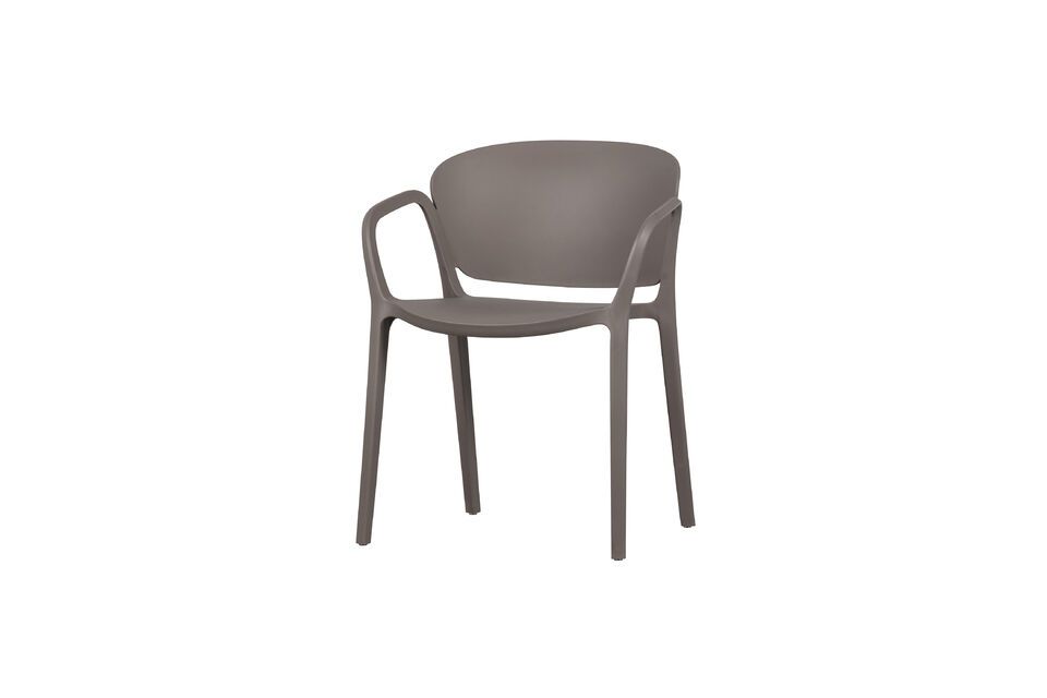 Chaise en plastique gris Bent Woood