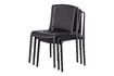 Miniature Chaise en plastique noir Billie 4