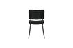 Miniature Chaise en polyester velour noir Kaat 6