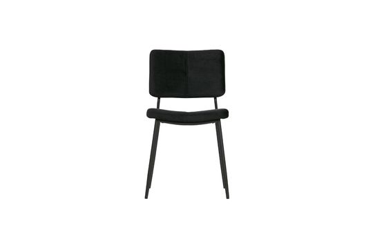 Chaise en polyester velour noir Kaat Détouré