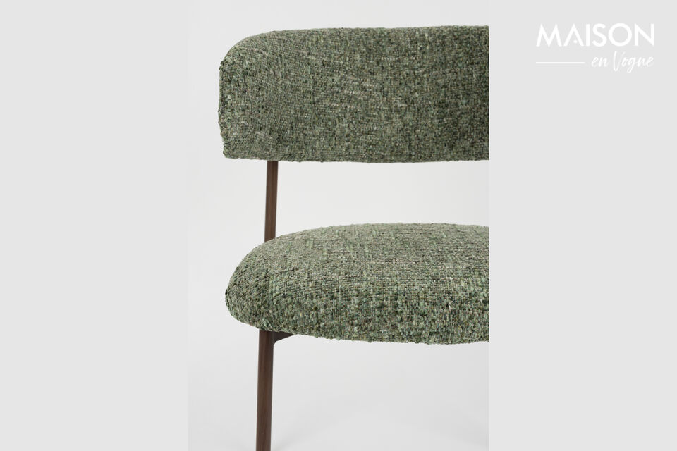 Chaise en polyester vert Claes - 7