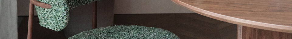 Mise en avant matière Chaise en polyester vert Claes