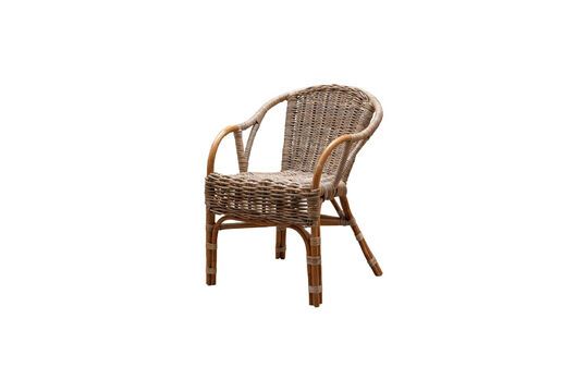 Chaise en rotin beige Moorea