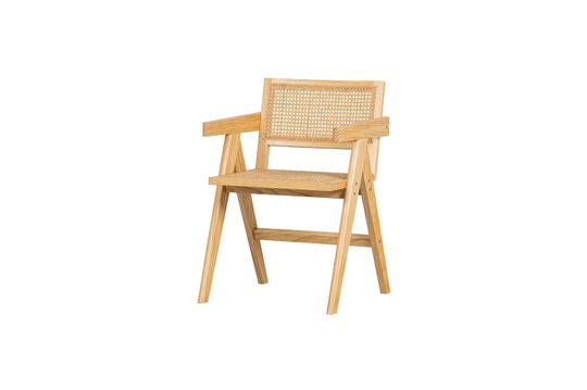 Chaise en rotin et bois beige Gunn Détouré