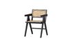 Miniature Chaise en rotin et bois noir Gunn 1
