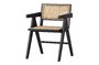 Miniature Chaise en rotin et bois noir Gunn Détouré