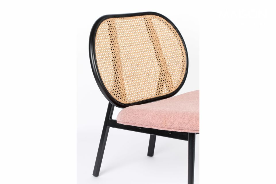 Chaise en rotin rose Lounge Spike - 9