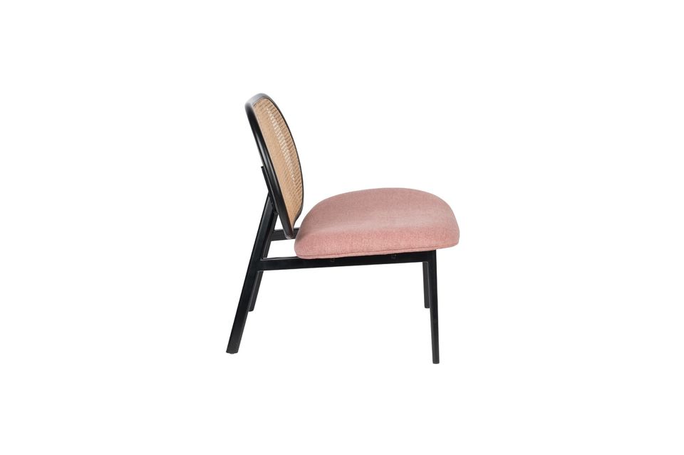 Chaise en rotin rose Lounge Spike - 4