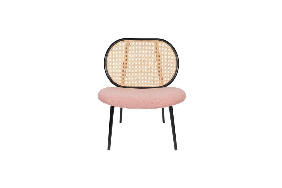 Chaise en rotin rose Lounge Spike - 5